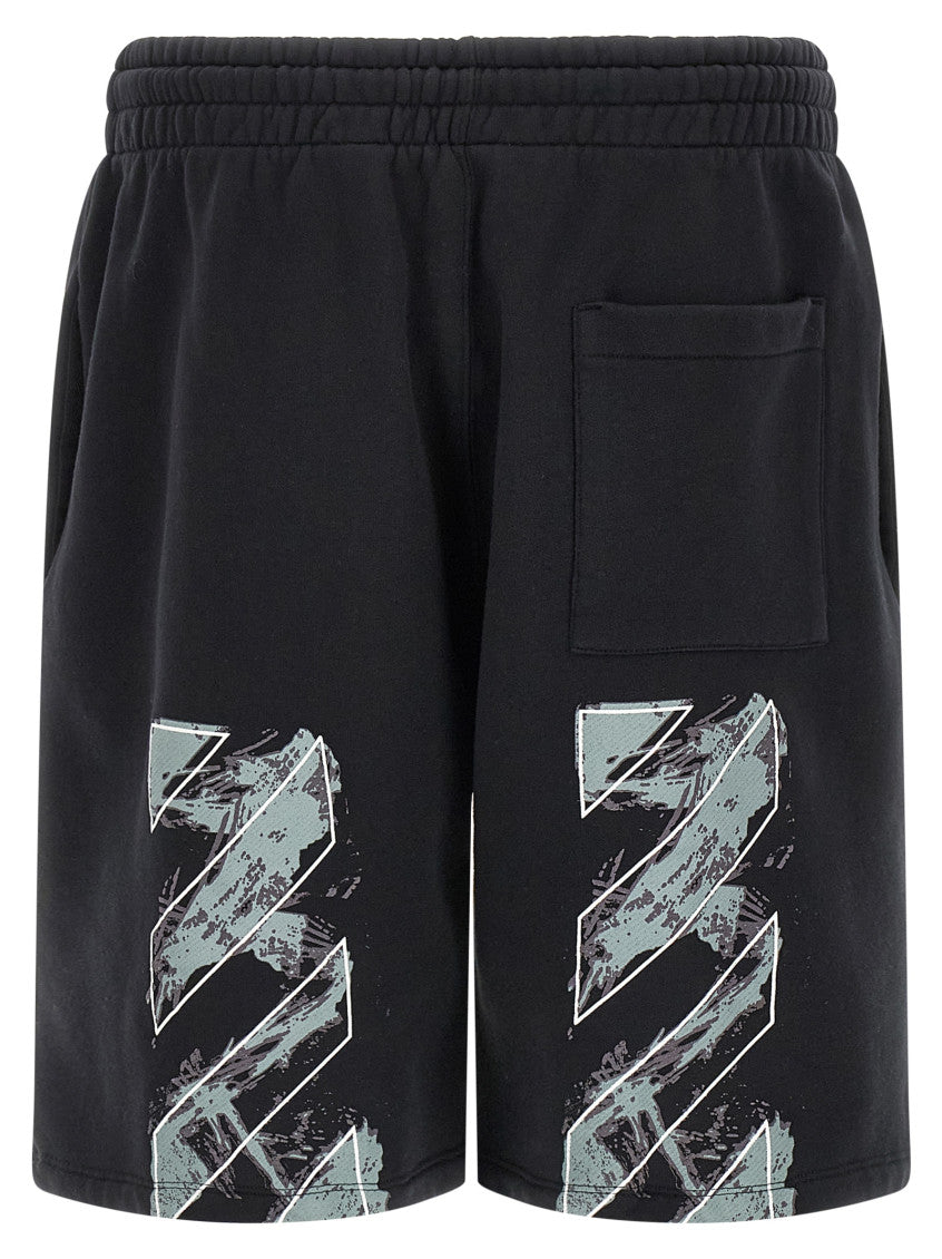 Black 'Paint Diag Skate' Bermuda Shorts 2