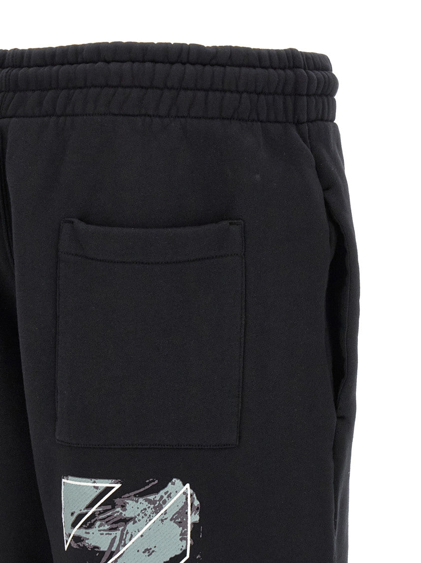 Black 'Paint Diag Skate' Bermuda Shorts 4