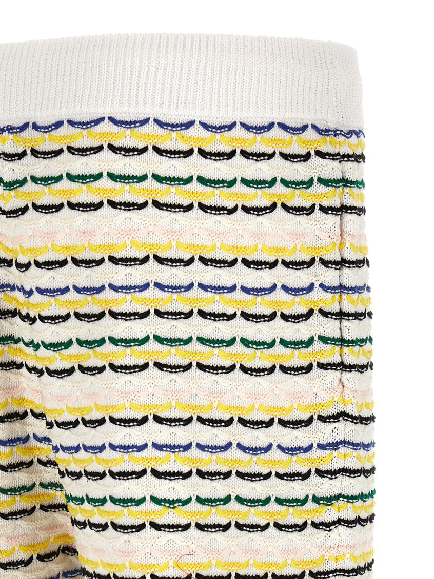 Multicolor 'Tuck Stitch' Bermuda Shorts 4