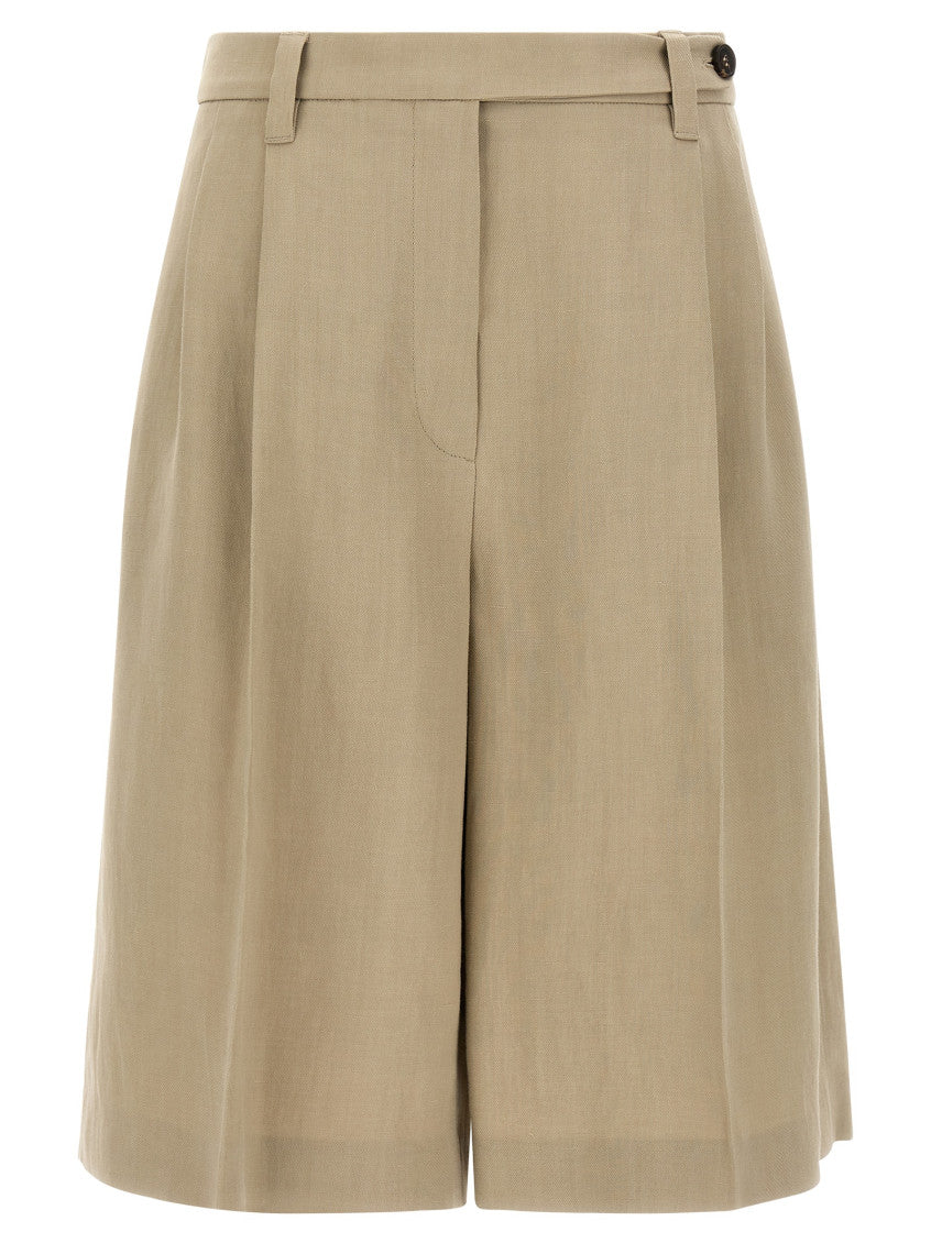 Beige Sartorial Bermuda Shorts 1