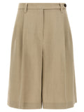 Beige Sartorial Bermuda Shorts 1