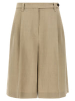 Beige Sartorial Bermuda Shorts 1