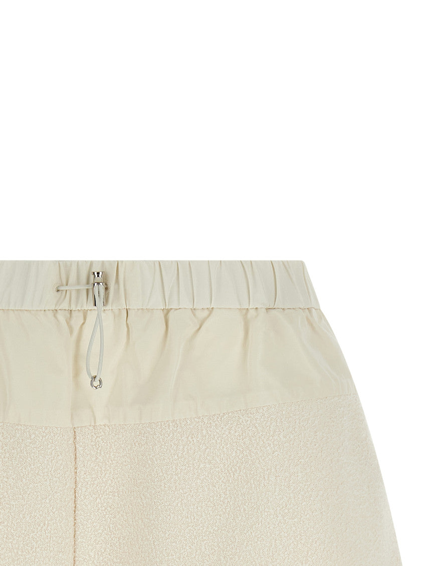 White Bouclé Shorts 3