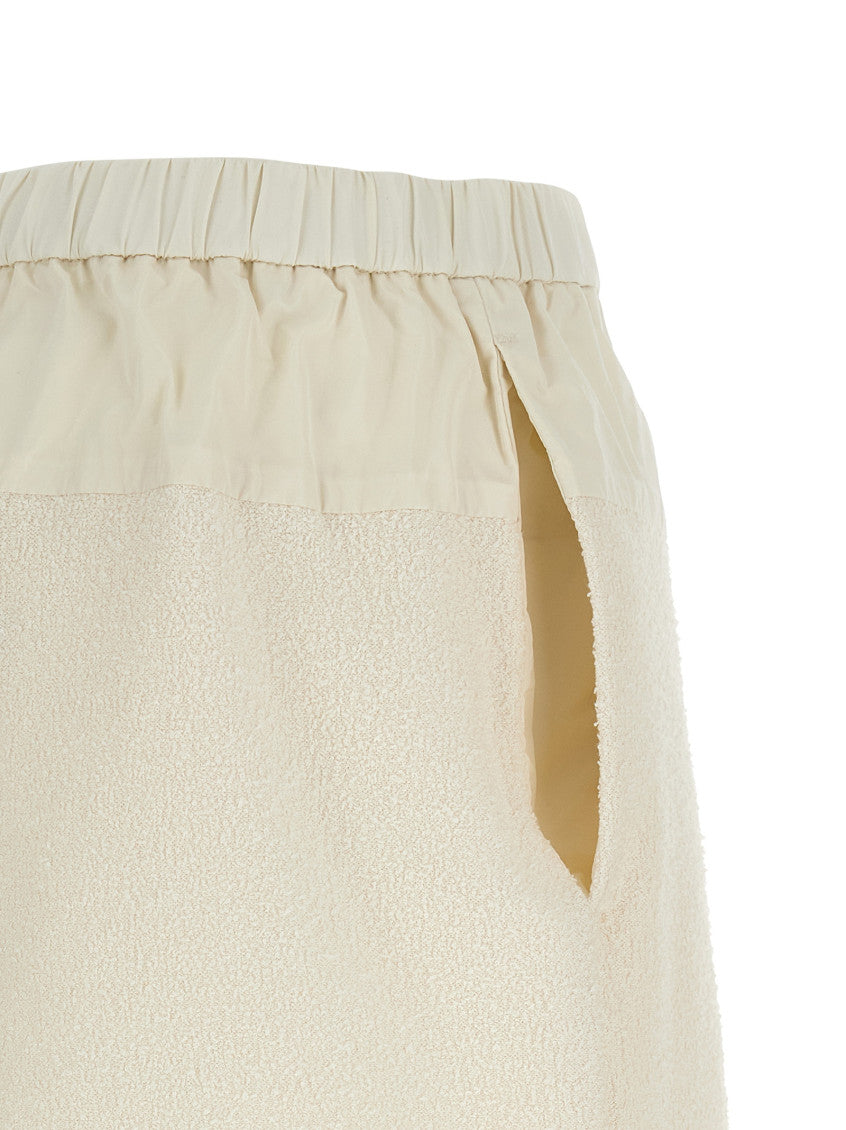 White Bouclé Shorts 4