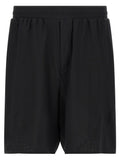 Black Vinyl Logo Bermuda Shorts 1