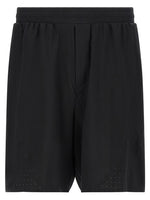 Black Vinyl Logo Bermuda Shorts 1