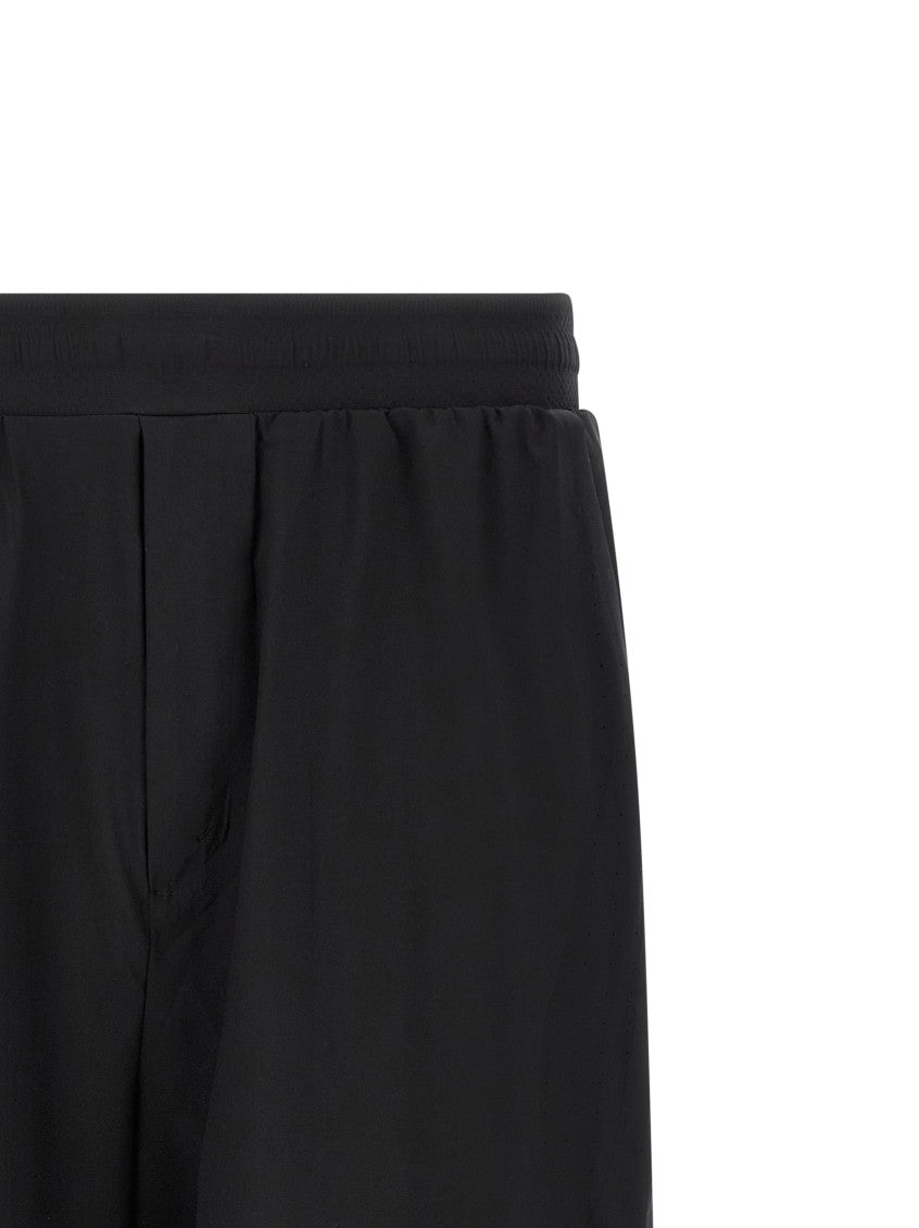 Black Vinyl Logo Bermuda Shorts 3