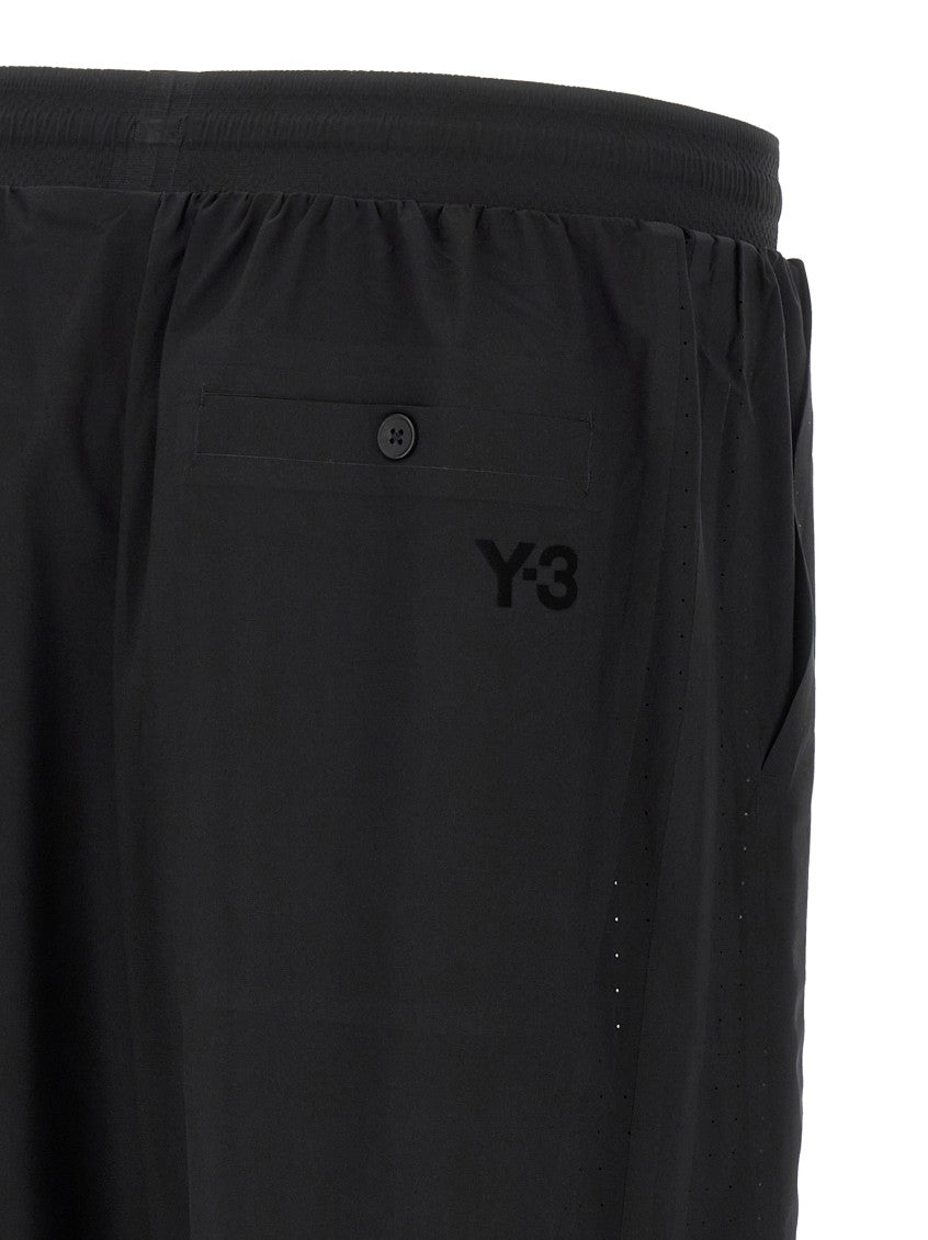 Black Vinyl Logo Bermuda Shorts 4