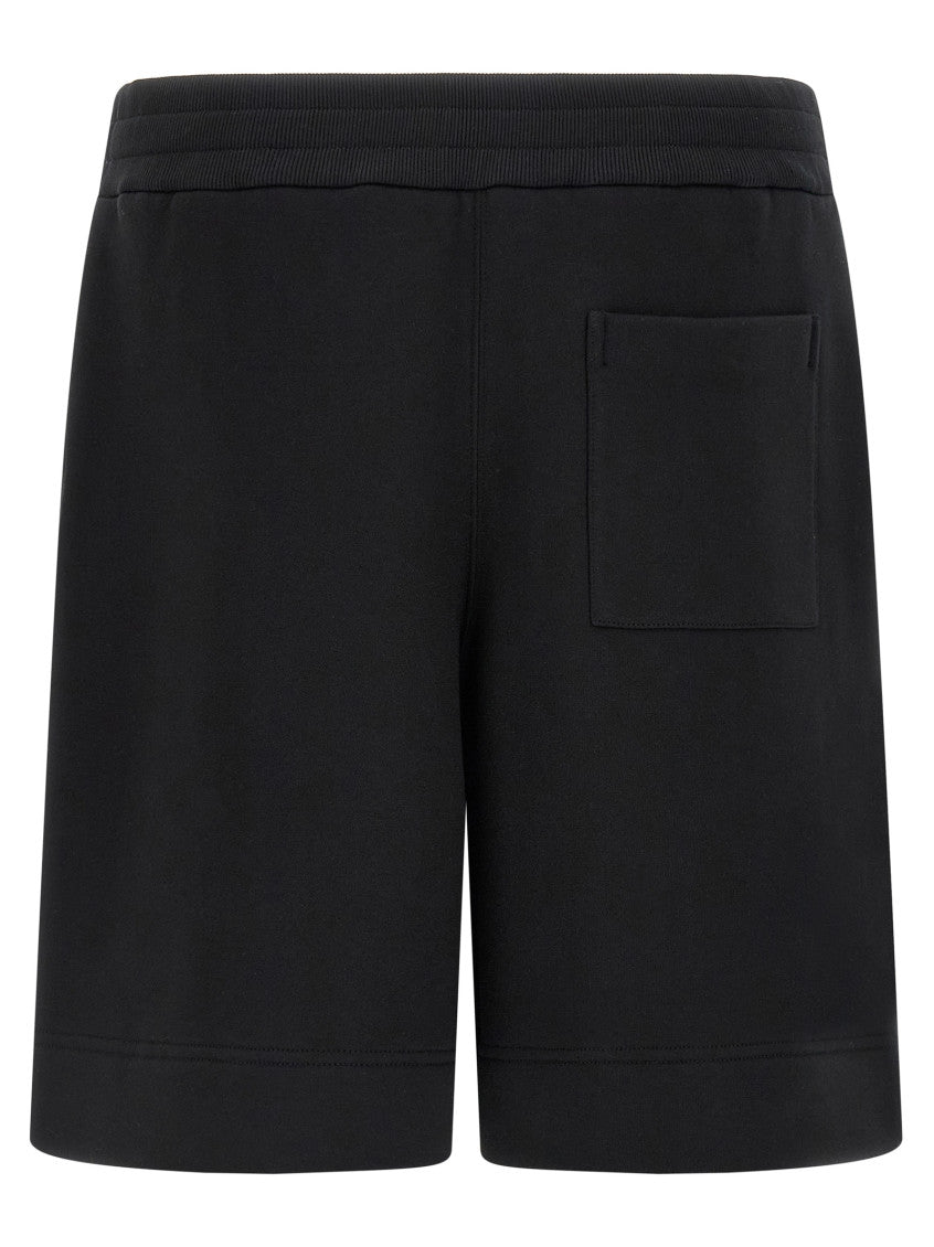Black Embroidered Logo Bermuda Shorts 2