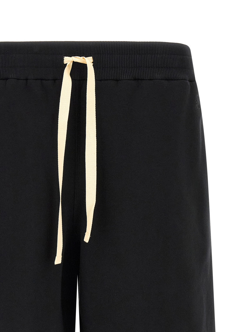 Black Embroidered Logo Bermuda Shorts 3