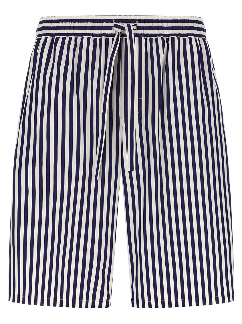 Blue Striped Bermuda Shorts 1