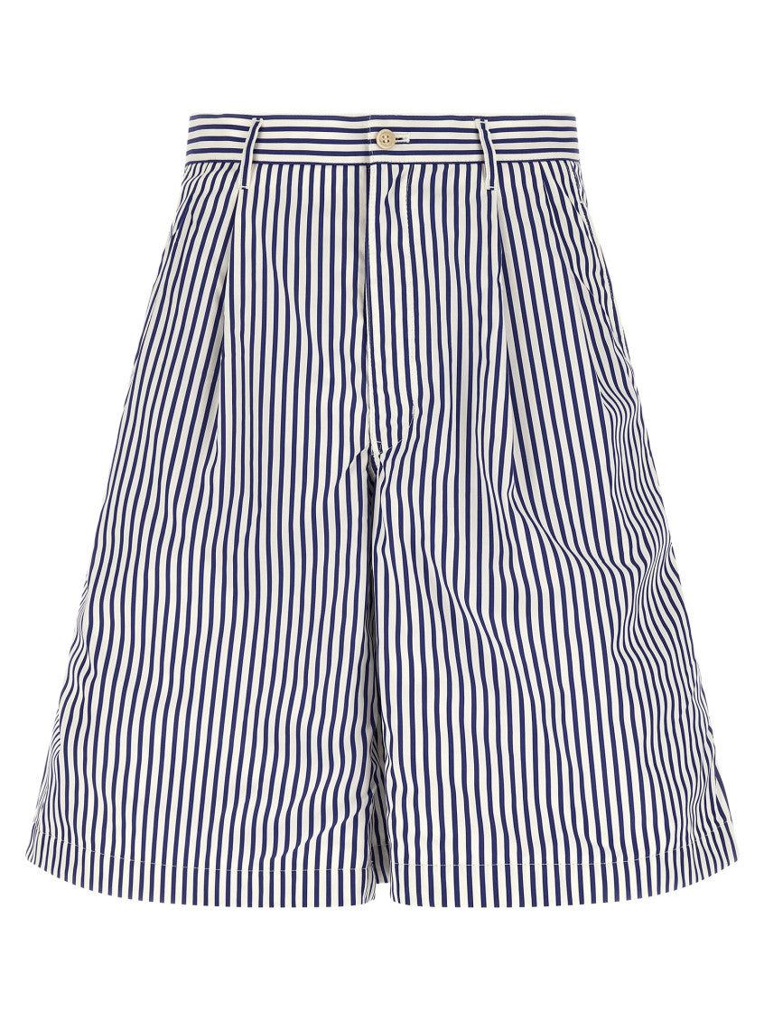 White Cotton Bermuda Shorts 1