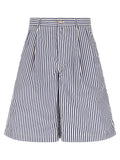 White Cotton Bermuda Shorts 1