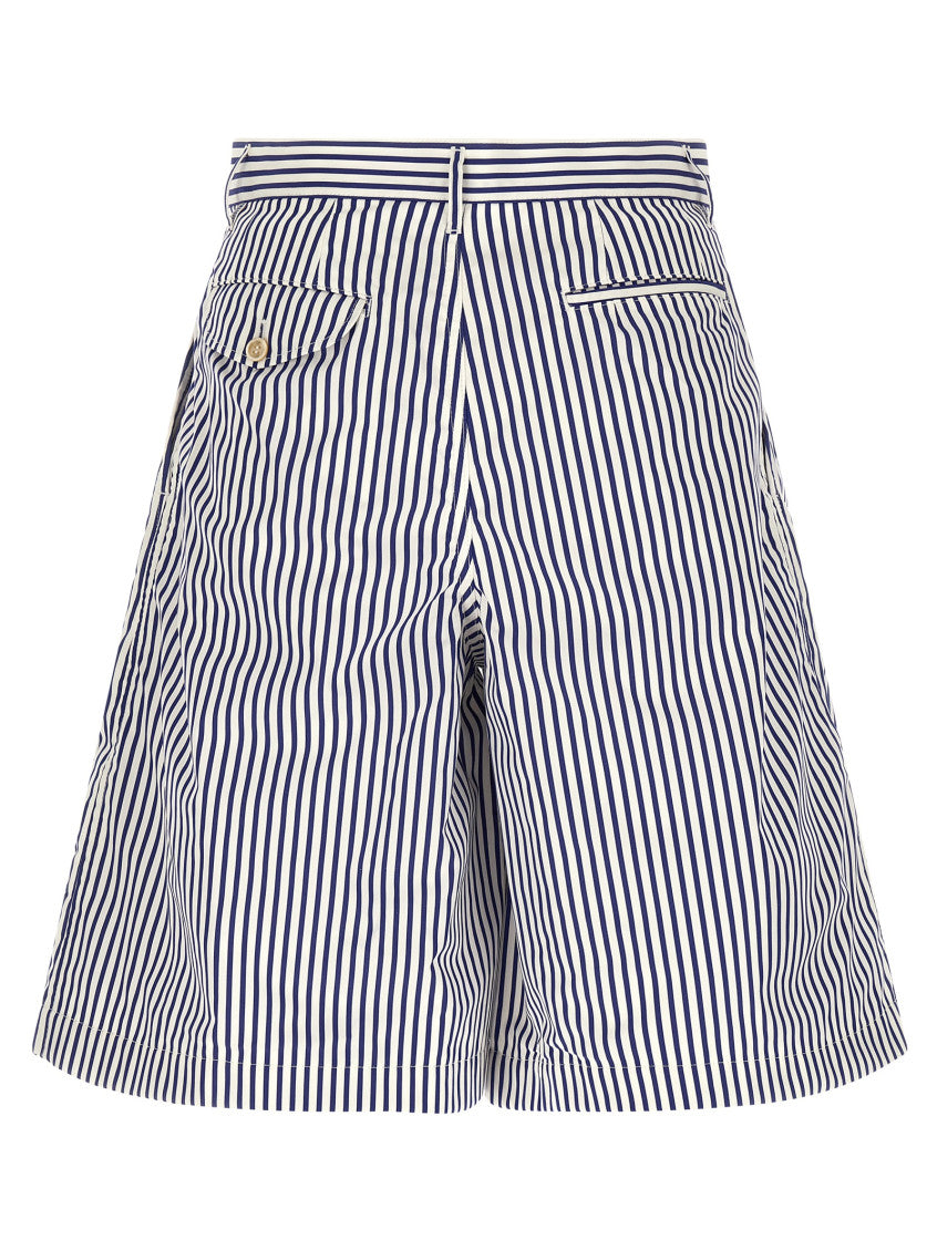White Cotton Bermuda Shorts 2