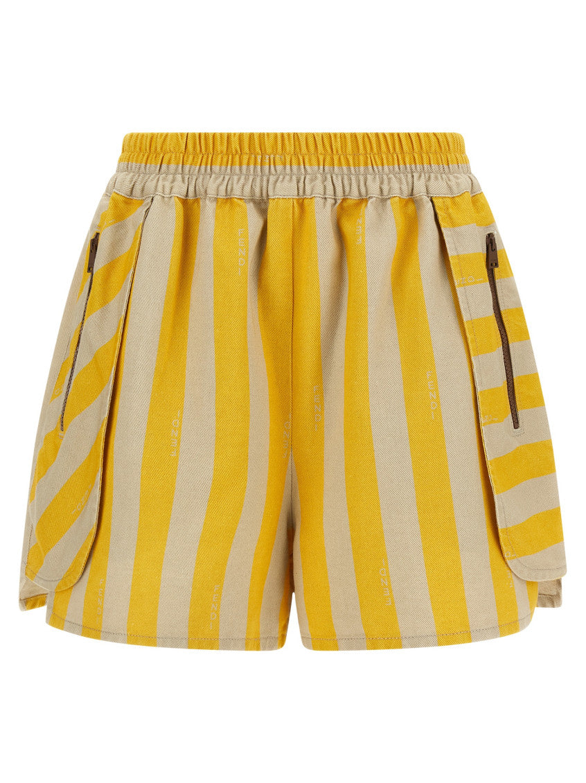 Yellow Pequin Striped Shorts 1