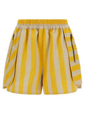 Yellow Pequin Striped Shorts 1