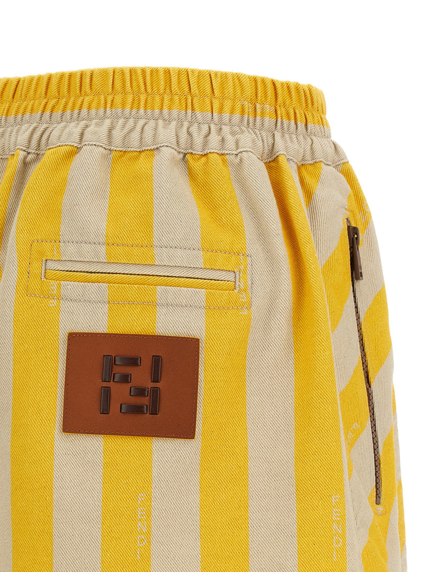 Yellow Pequin Striped Shorts 4