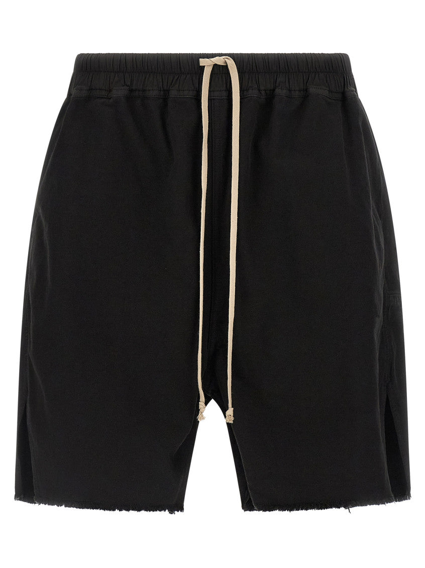 Black 'Long Boxers Butt Zip' Bermuda Shorts 1