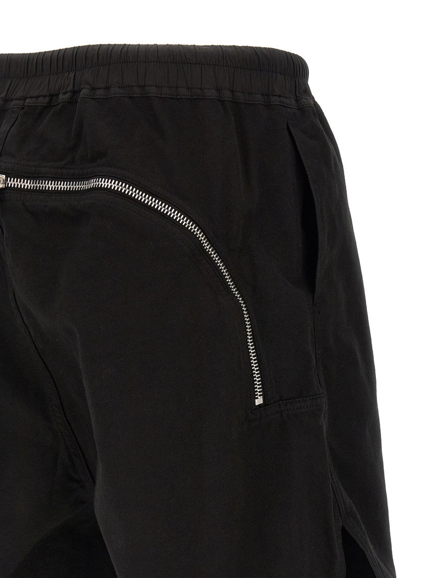 Black 'Long Boxers Butt Zip' Bermuda Shorts 4