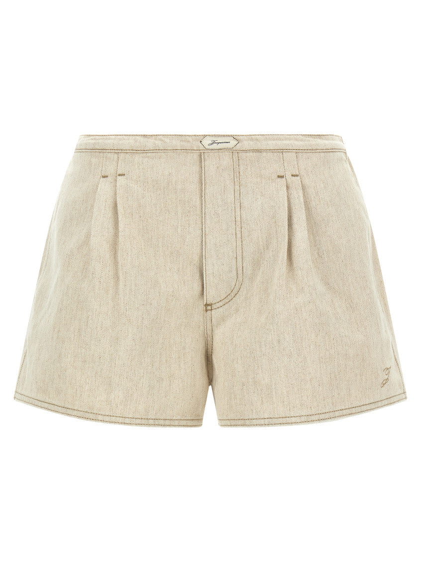 Beige 'Le Short De-Nimes Amelo' Shorts 1