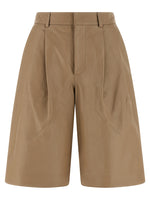 Beige Tassel Bermuda Shorts 1