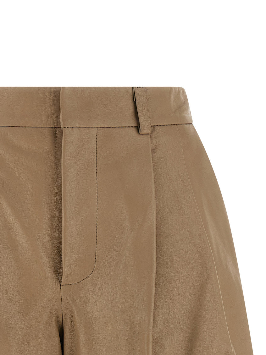 Beige Tassel Bermuda Shorts 3