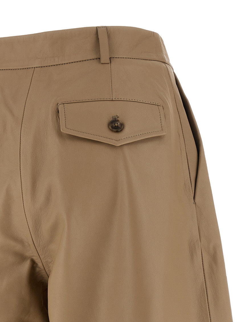 Beige Tassel Bermuda Shorts 4