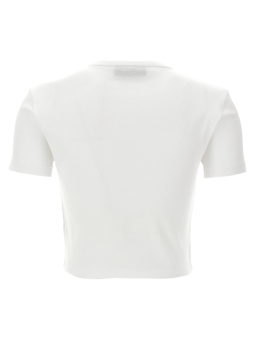 White Logo Cotton T-shirt 2