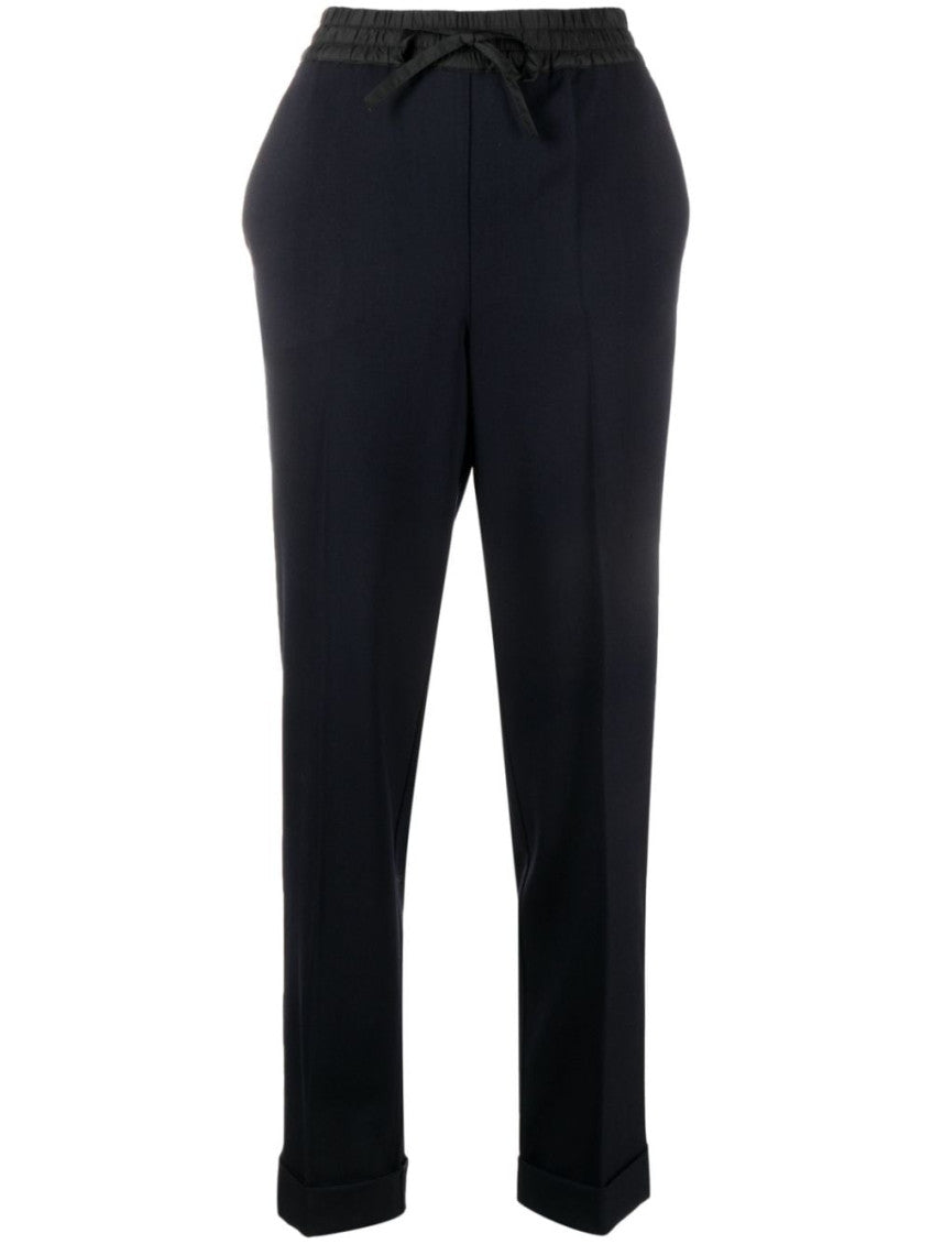 Blue Drawstring-waist Trousers 1