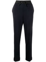 Blue Drawstring-waist Trousers 1