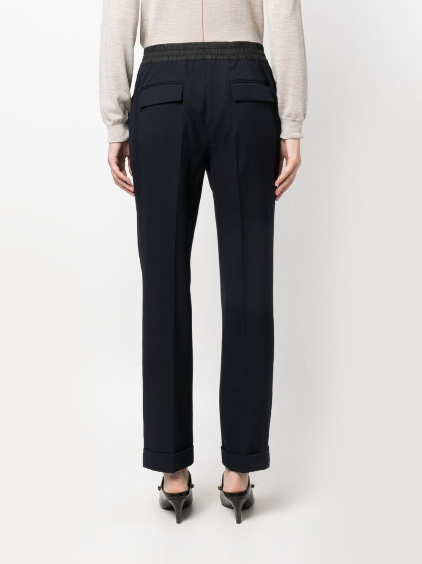 Blue Drawstring-waist Trousers 3