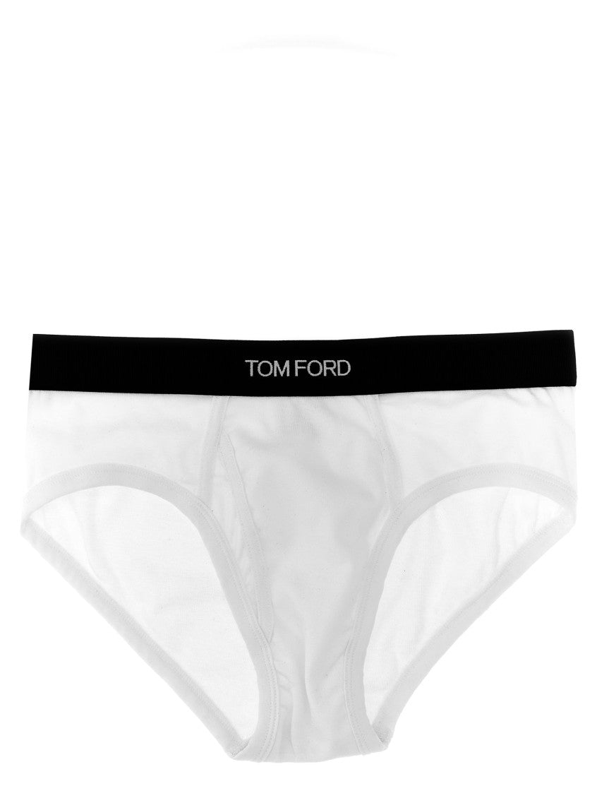White Logo Waist Briefs 1
