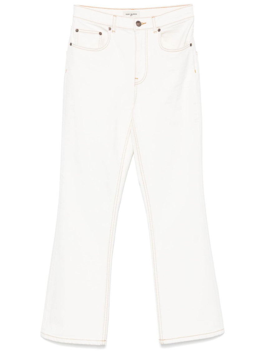 White Flared Jeans 1