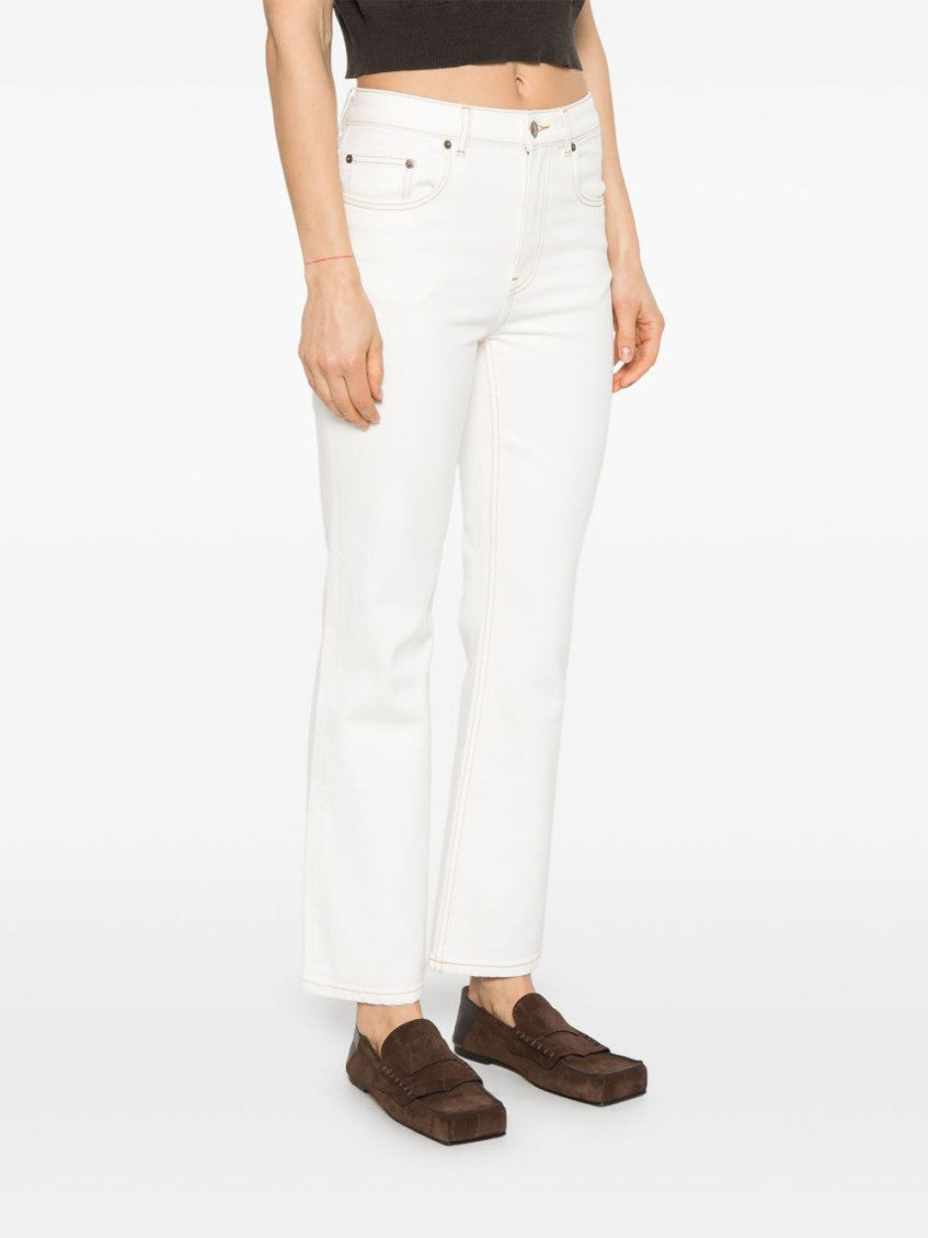 White Flared Jeans 2