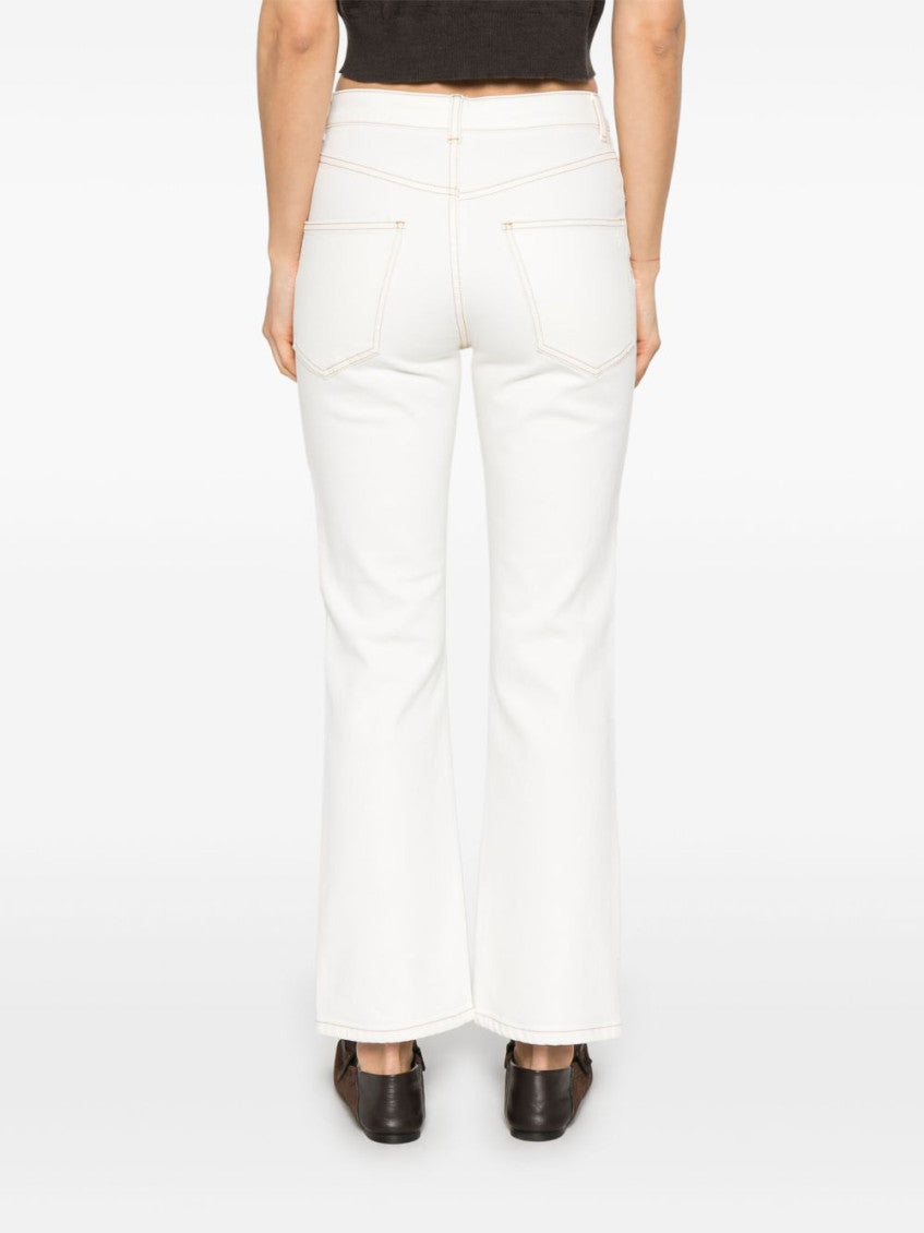 White Flared Jeans 5