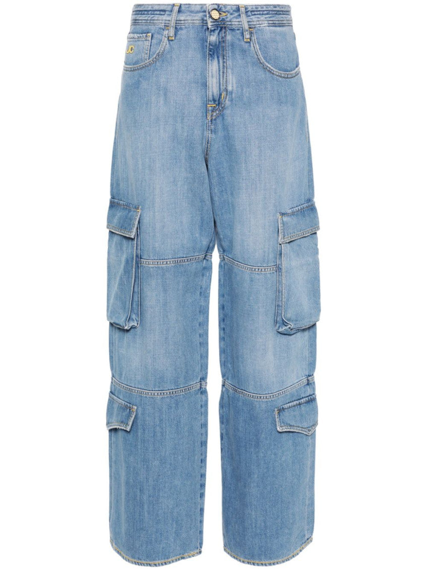 Light Blue Riri Relaxed Fit Cargo Jeans 1