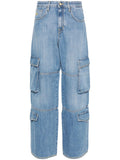 Light Blue Riri Relaxed Fit Cargo Jeans 1