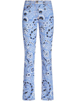 Sky Blue Printed denim jeans 1
