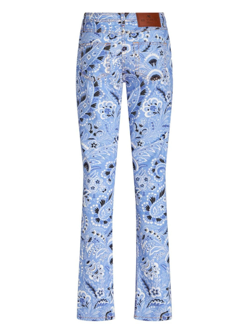 Sky Blue Printed denim jeans 2
