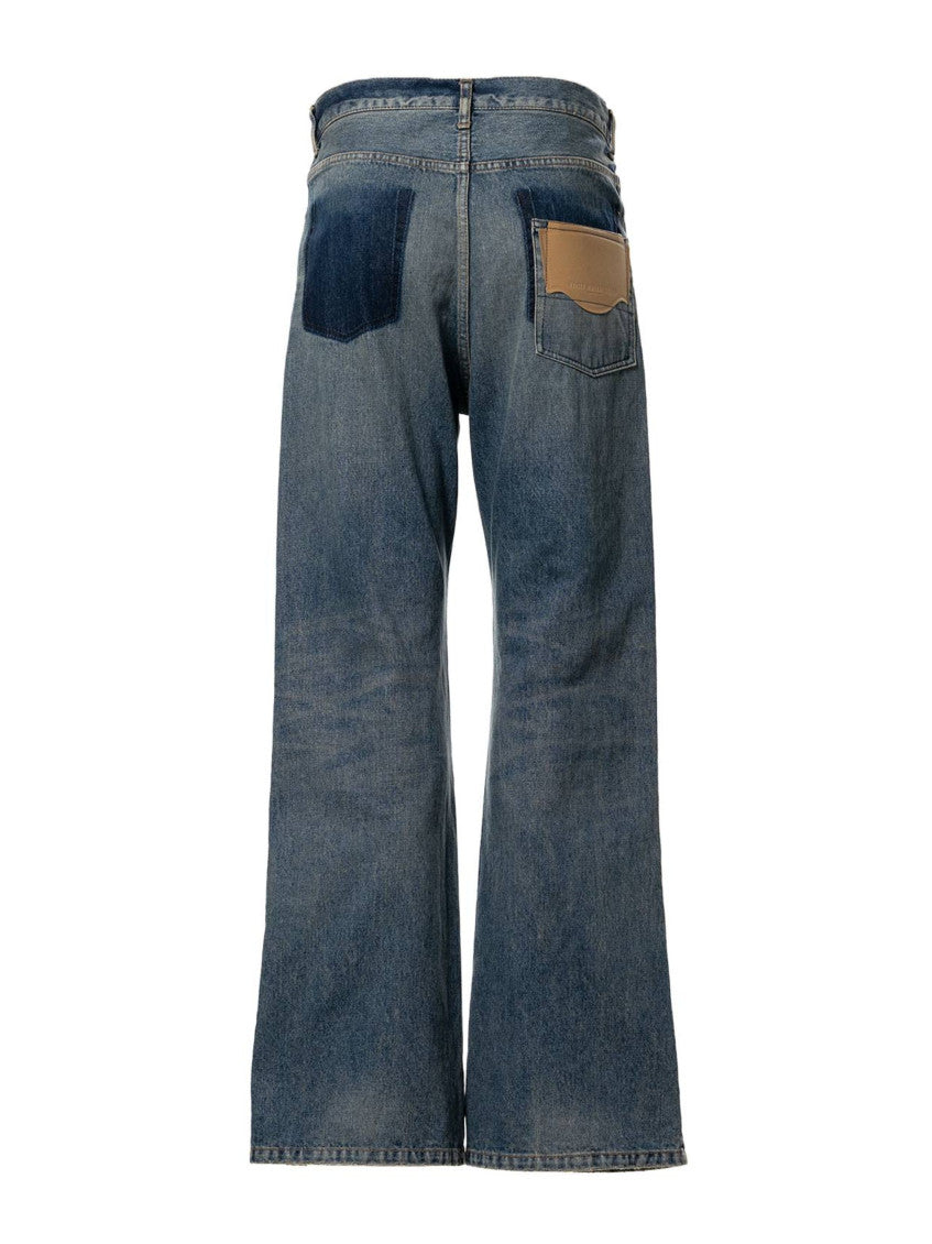 Blue Flared Mid Rise Jean 2