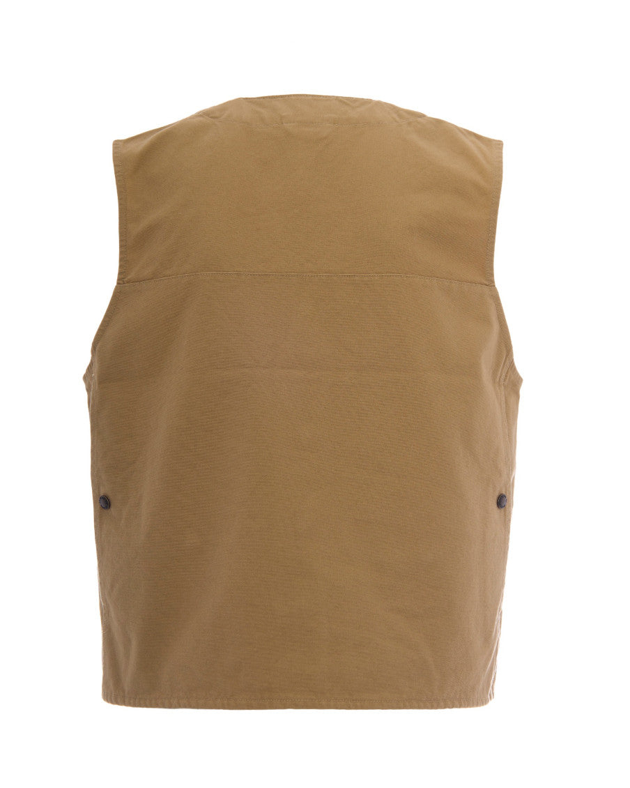 Brown Solid V-Neck Jacket 2