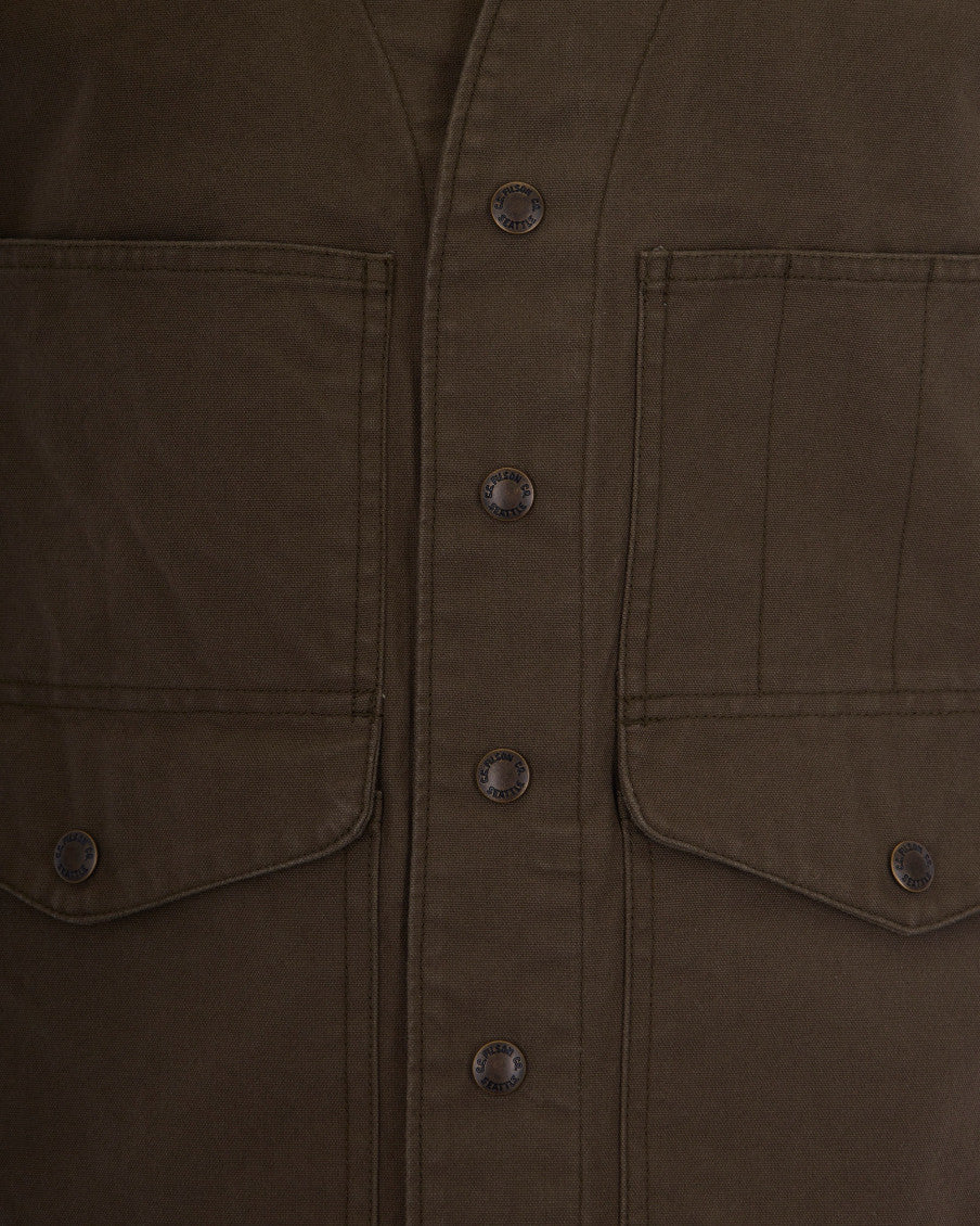 Green Solid V-Neck Jacket 3