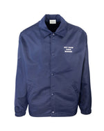 Blue Slogan Shirt Collar Jacket 1