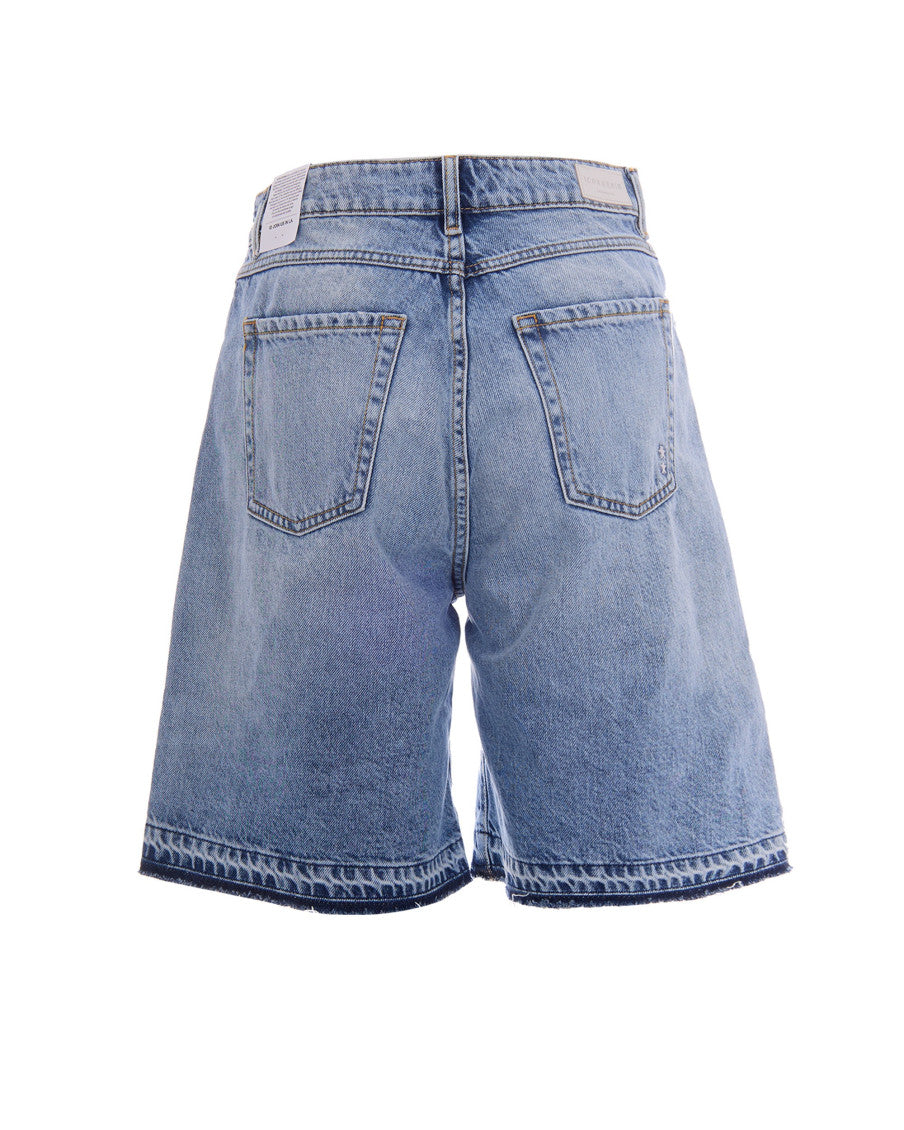 Blue Solid Shorts 2