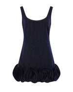Blue Embellished Scoop Neck Mini Dress 1