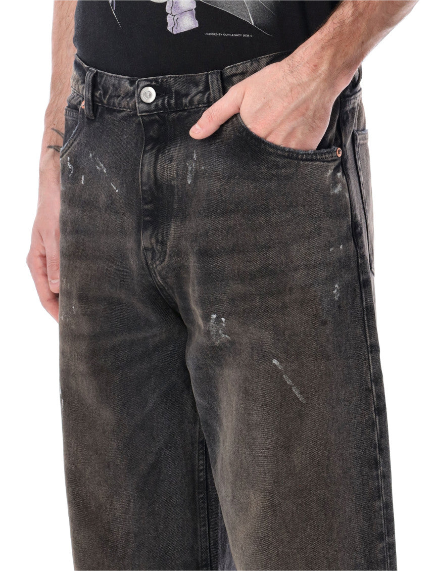 Black Loose Solid Jeans 2