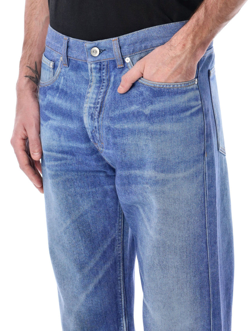 Blue Relaxed Mid Rise Jeans 2