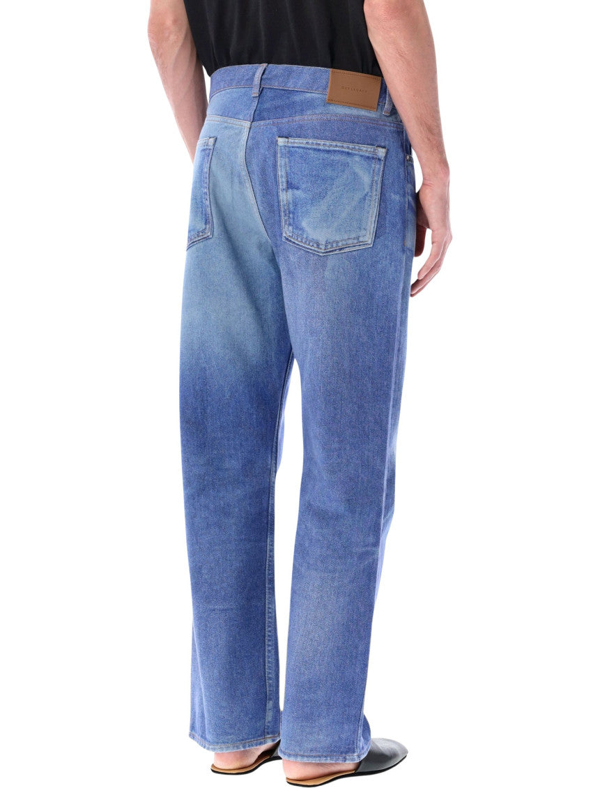 Blue Relaxed Mid Rise Jeans 3