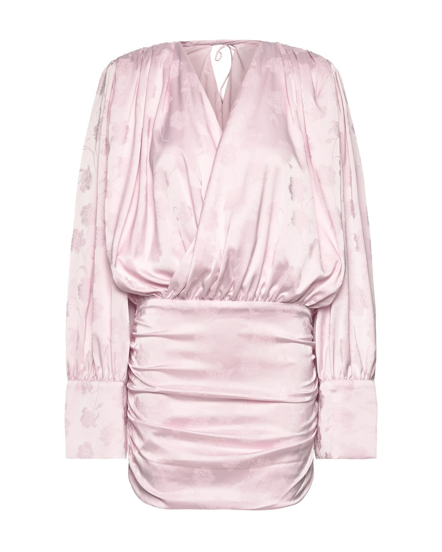 Light Pink Tie Neck Mini Dress 2