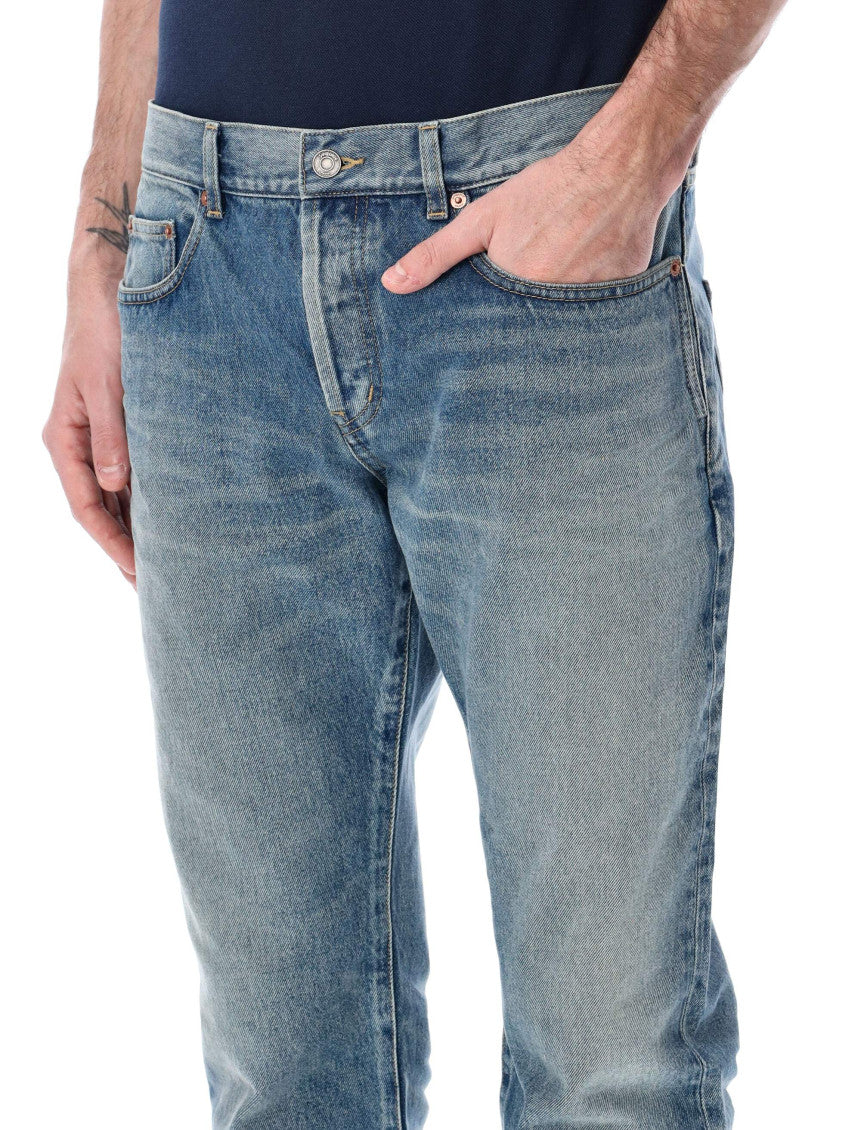 Blue Relaxed Mid Rise Jeans 2
